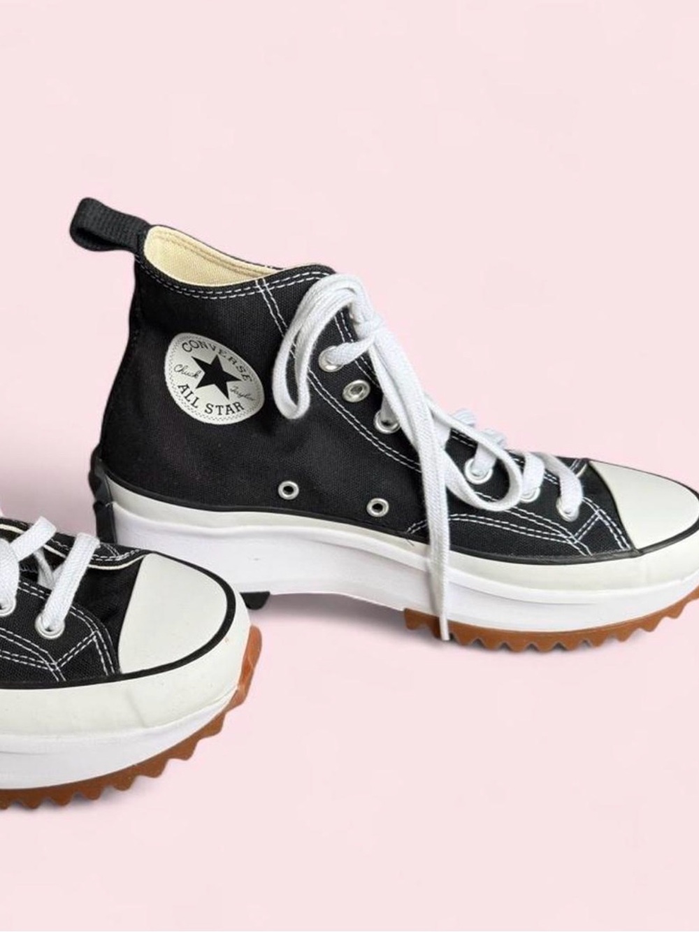 Converse Black and White Platform High-Top Sneakers